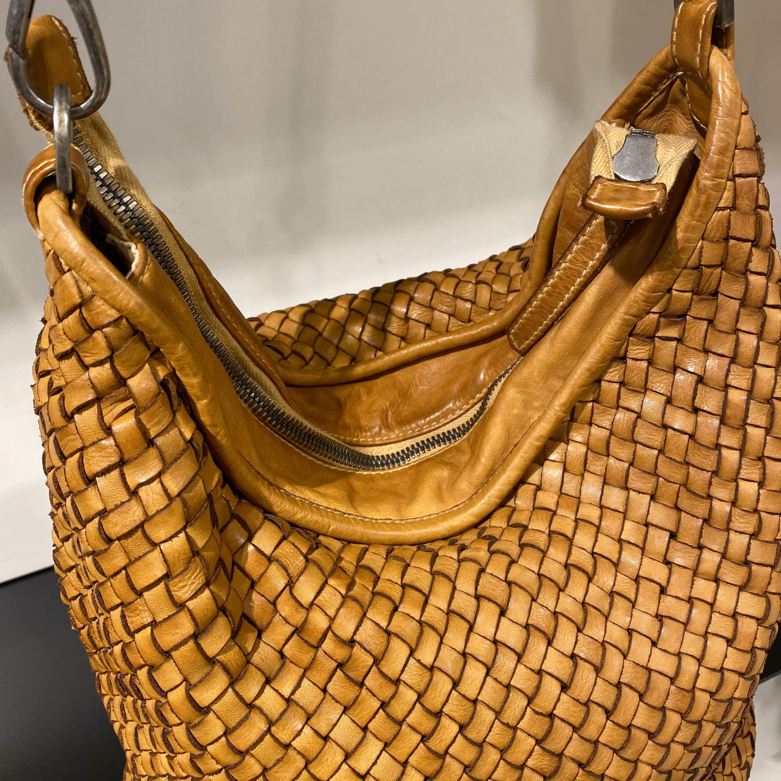 Borsa Bucket Intreccio Cuoio