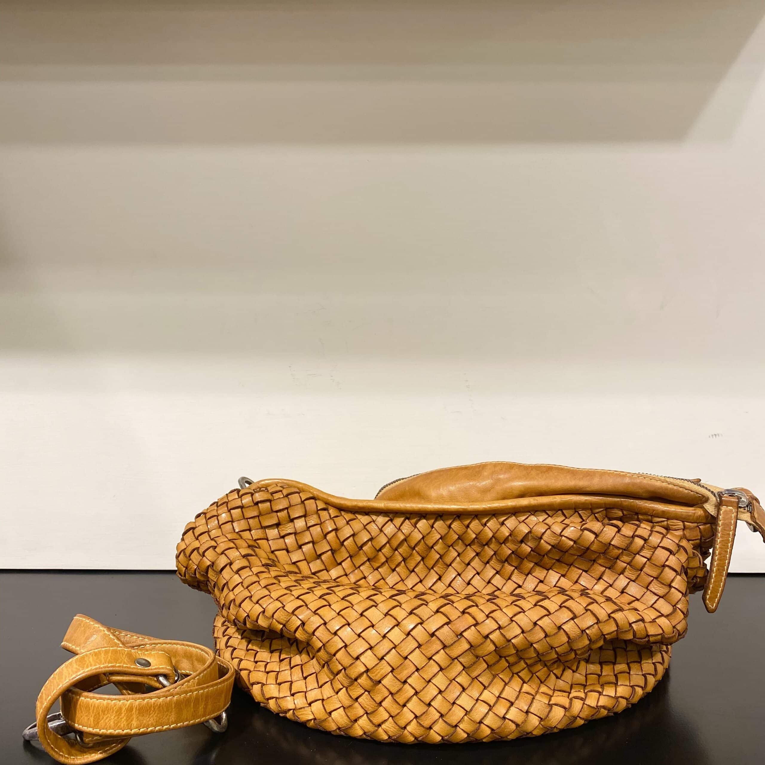 Borsa Bucket Intreccio Cuoio