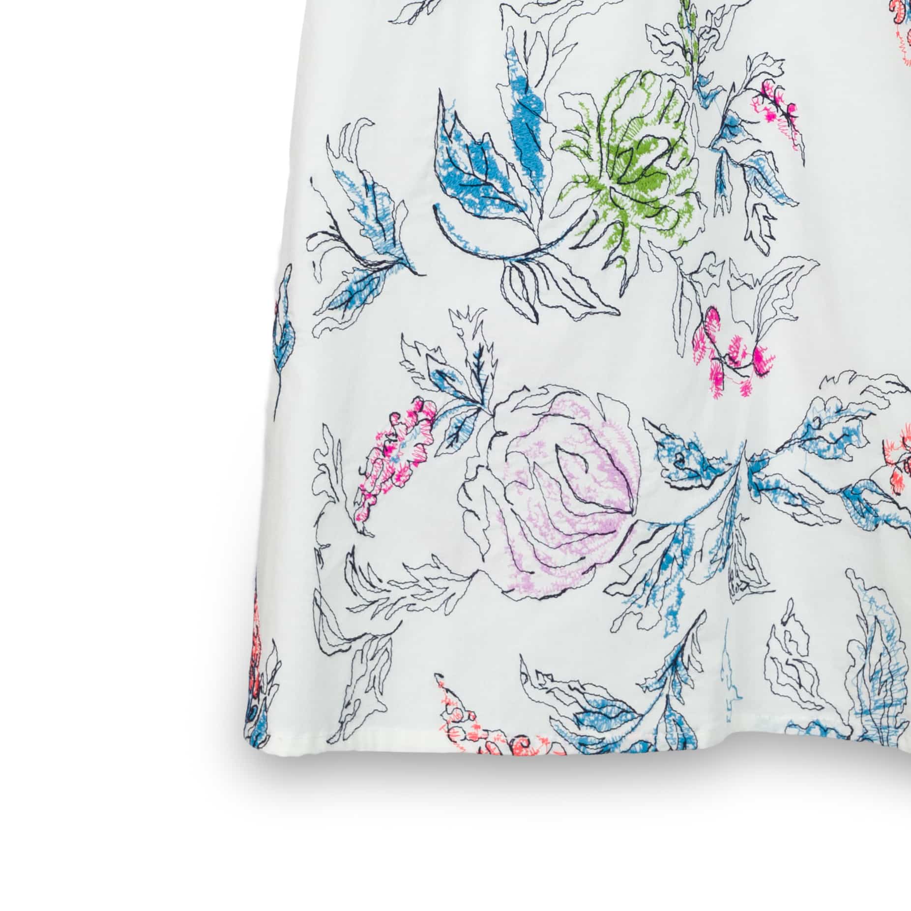 Embroidery White Longuette | DIEGO ZORODDU