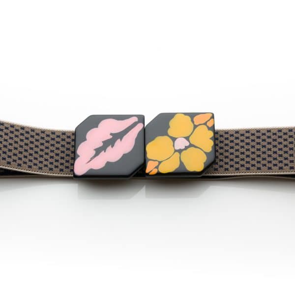 Yellow Pink Elastic Belt | DIEGO ZORODDU