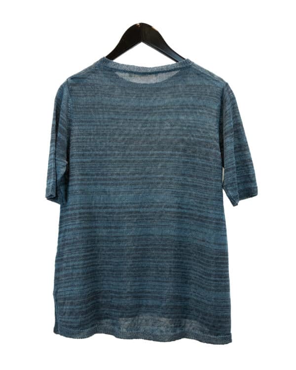 Blue Linen T Shirt | DIEGO ZORODDU