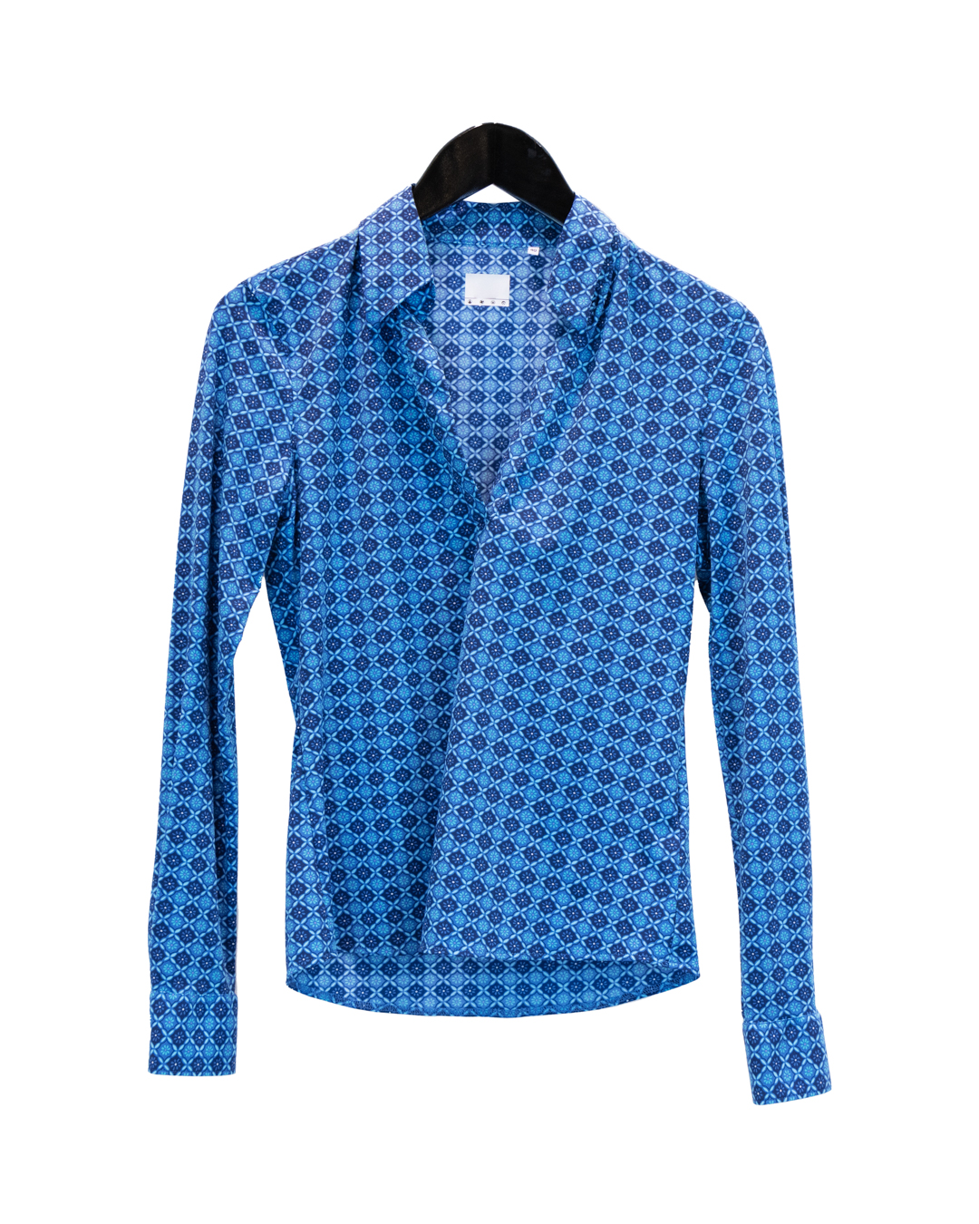 Blue Micro Pattern Shirt | DIEGO ZORODDU
