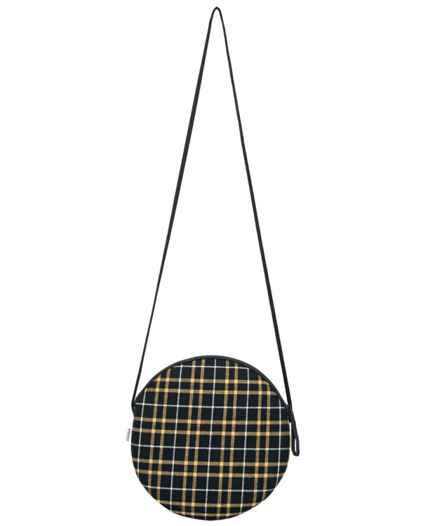 Circular Bag Black Yellow Check | DIEGO ZORODDU