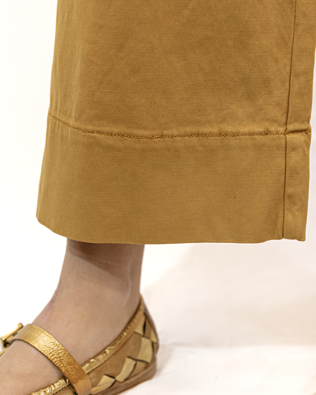 Pantaloni Cotone Senape | DIEGO ZORODDU