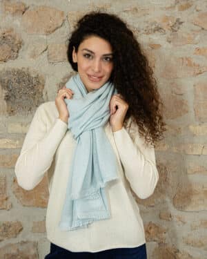 Stola Cashmere Celeste | DIEGO ZORODDU