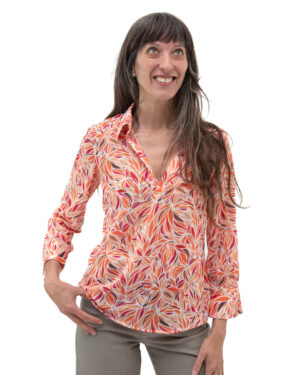 Camicia Peonia Arancio | DIEGO ZORODDU