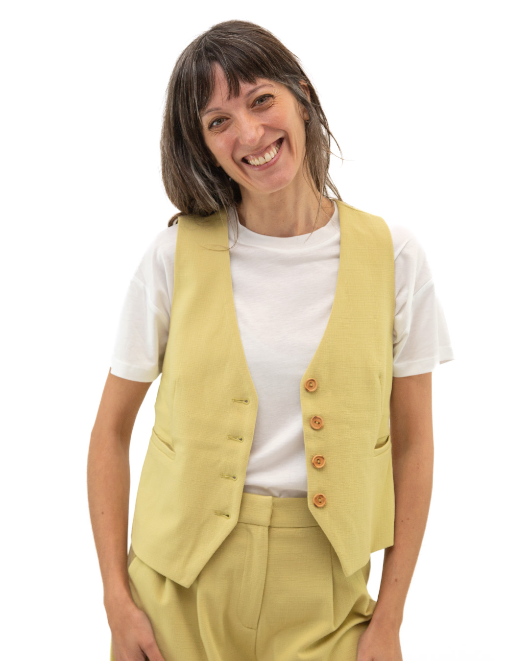 Gilet Bianca Lime | DIEGO ZORODDU