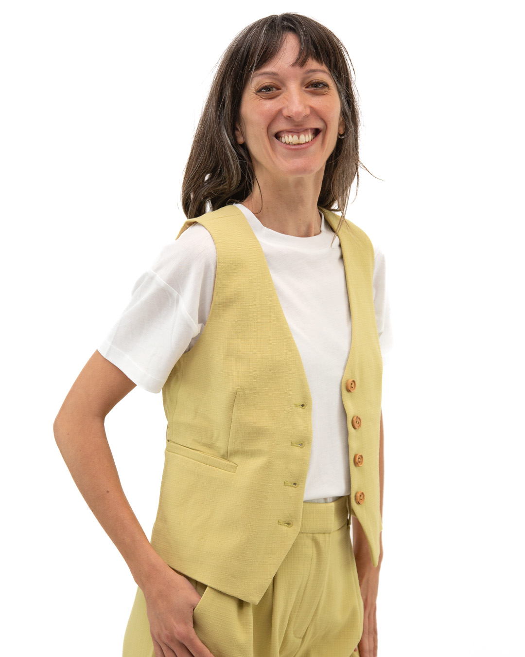 Gilet Bianca Lime | DIEGO ZORODDU