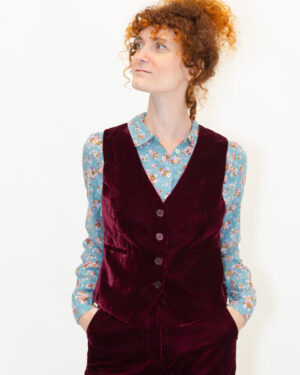 gilet gamine bordeaux