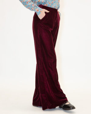 pantalone gamine bordeaux