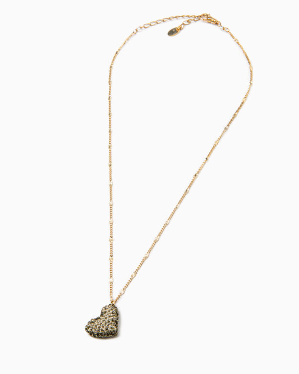 collana cuore bianco