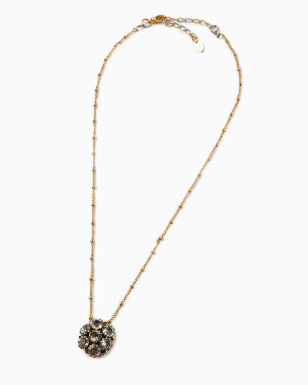 collana bottone cristallo