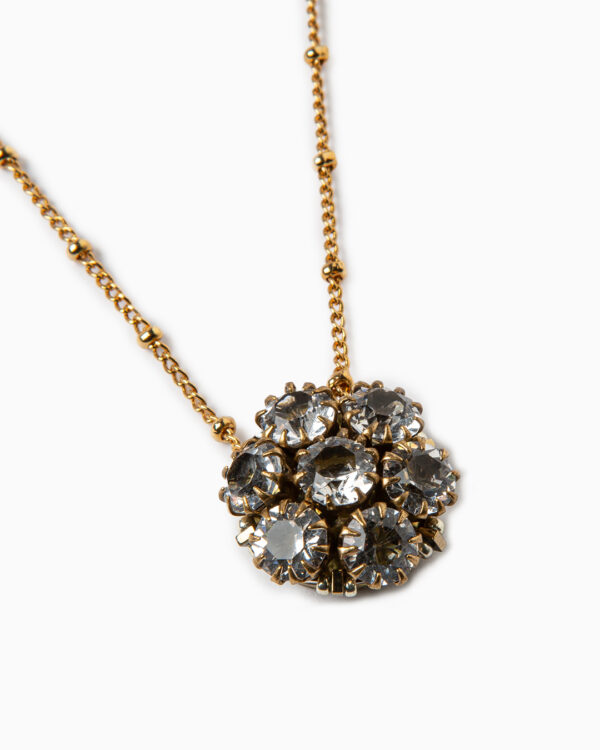 collana bottone cristallo