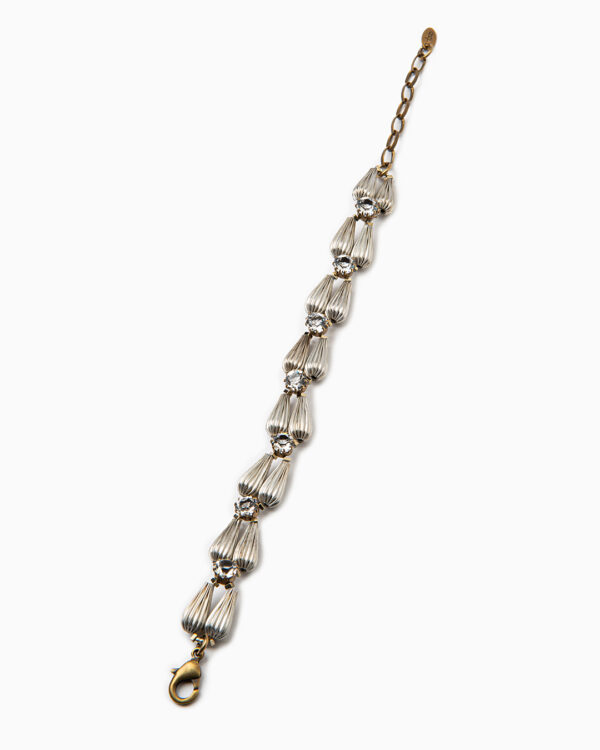 bracciale gocce argento e cristallo
