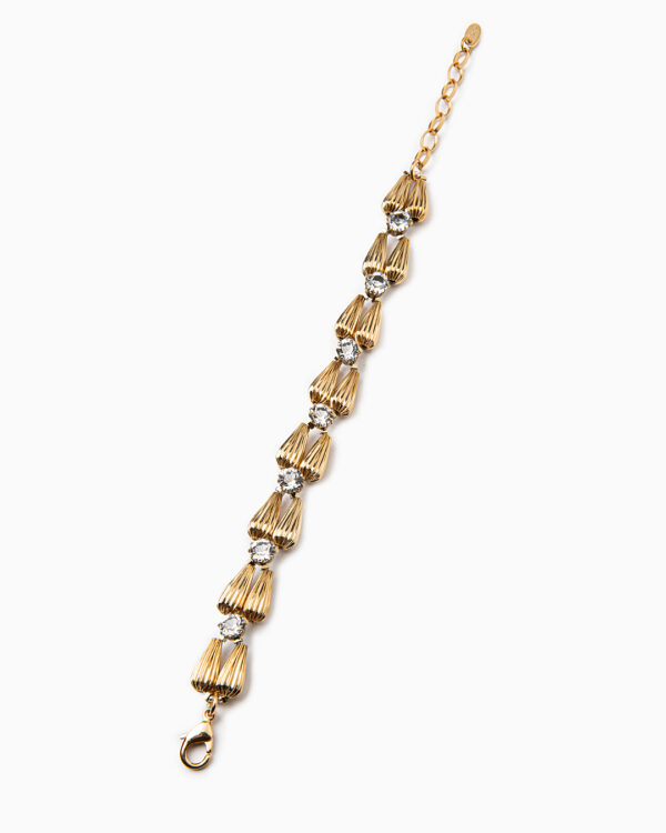 bracciale gocce oro e cristallo