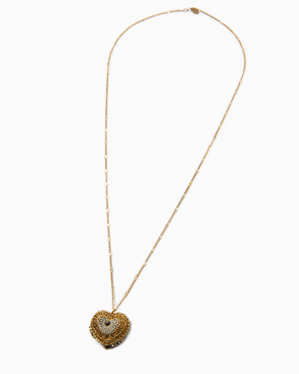 collana cuore due ori
