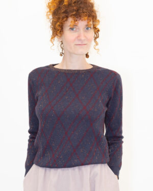 maglione fantasia violaceo