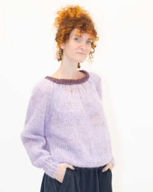 maglione sfumato lilla