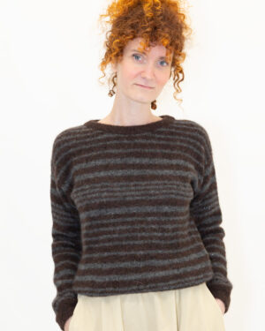 maglione rigato moro