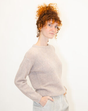 maglione lurex rosato