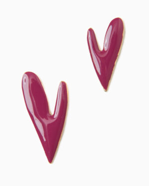 orecchini cuore rosa