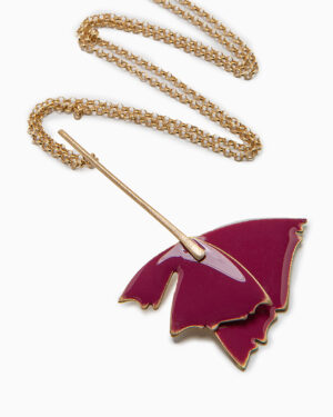 collana papavero rosa