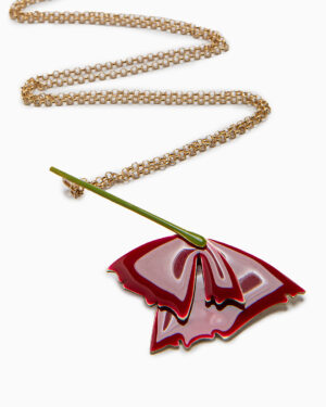 collana papavero rosso